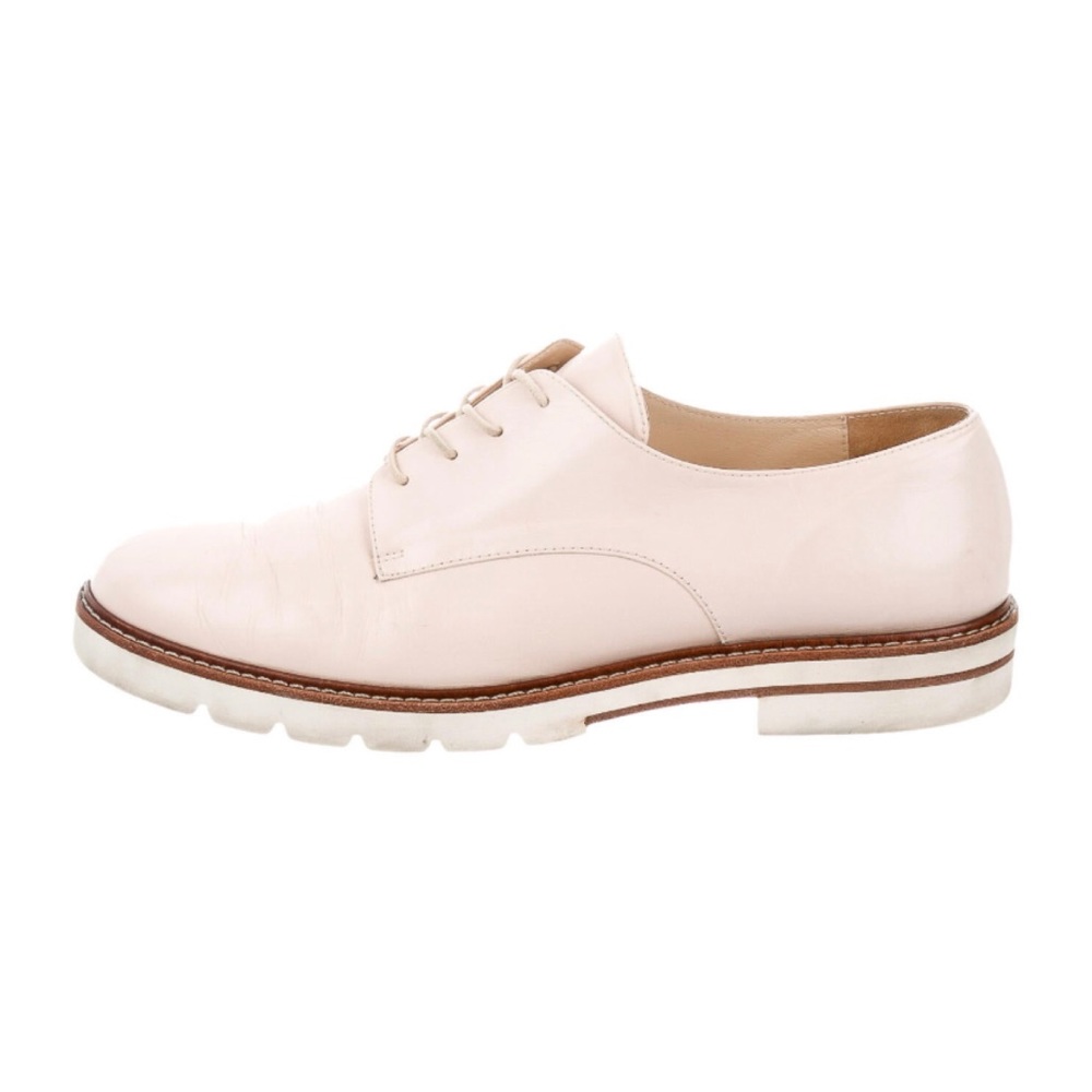 STUART WEITZMAN Metro Leather Round-Toe Oxfords